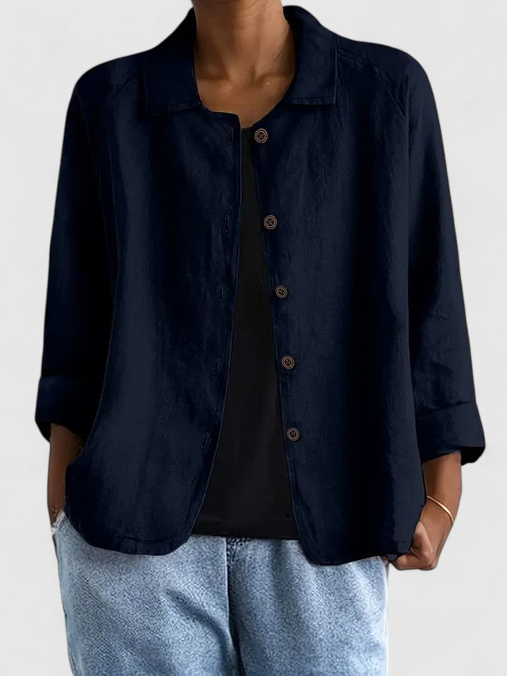 Women's Sophisticated Loose Fit Knit Top All-Day Comfort Transitional Weather Cozy – Claudine - Lolly 