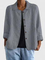 Women's Sophisticated Loose Fit Knit Top All-Day Comfort Transitional Weather Cozy – Claudine - Lolly 