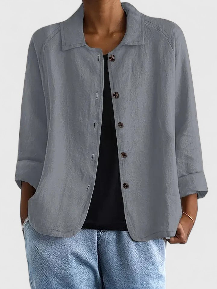 Women's Sophisticated Loose Fit Knit Top All-Day Comfort Transitional Weather Cozy – Claudine - Lolly 