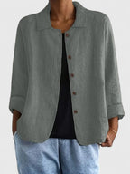 Women's Sophisticated Loose Fit Knit Top All-Day Comfort Transitional Weather Cozy – Claudine - Lolly 