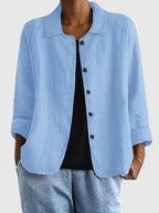 Women's Sophisticated Loose Fit Knit Top All-Day Comfort Transitional Weather Cozy – Claudine - Lolly 