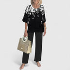 Women's Sophisticated Two-Piece Set Relaxed Blouse Wide-Leg Pants Casual Elegant Everyday – Martha - Lolly 