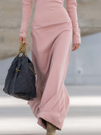 Women's Sporty V-Neck Zip Long Dress Long Sleeve Fitted Casual Formal Party Cowgirl Elegant - Lolly 