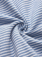 Women's Striped Button-Front Midi Dress Short Sleeve Round Neck Side Pockets A-Line Casual Summer Everyday Brunch Garden – Wanda - Lolly 