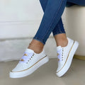 Women's Stylish Orthopedic Sneakers Shock-Absorbing Sole Lace-Up Gold Accents Casual – Alexya - Lolly 