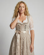 Women's Traditional Dirndl Dress Laced Bodice Lace Blouse Cotton Oktoberfest Bavarian Costume – Heidi - Lolly 
