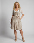 Women's Traditional Dirndl Dress Laced Bodice Lace Blouse Cotton Oktoberfest Bavarian Costume – Heidi - Lolly 