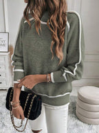 Women's Turtleneck Sweater Oversized Pullover Casual Winter Knit Long Sleeve - Lolly 