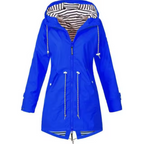 Women's Waterproof Rain Jacket Hooded Lightweight Outdoor Windproof - Lolly 