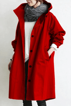 Women's Waterproof Rain Jacket Hooded Lightweight Trench Coat Casual Outdoor - Lolly 