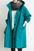 Women's Waterproof Rain Jacket Hooded Lightweight Trench Coat Casual Outdoor - Lolly 