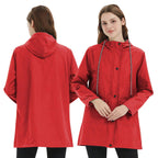 Women's Waterproof Rain Jacket Hooded Windproof Outdoor Hiking Lightweight - Lolly 