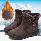 Women's Waterproof Snow Boots Faux Fur Lined Side Zipper Ankle Winter Cold Weather - Lolly 