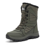 Women's Waterproof Snow Boots Lace-Up Mid-Calf Winter Hiking Insulated Faux Fur - Lolly 