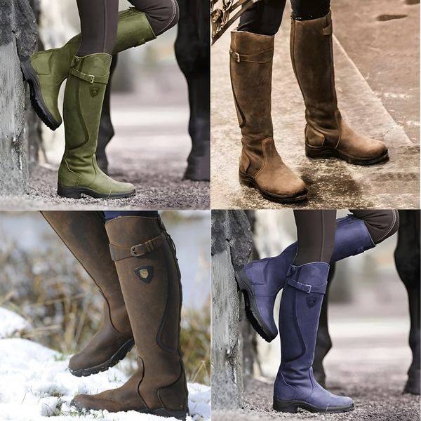 Women's Waterproof Tall Riding Boots Knee High Winter Outdoor Hiking - Lolly 