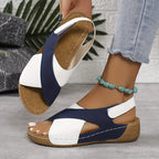 Women's Wedge Sandals Slip-On Platform Summer Casual Beach Vacation - Lolly 